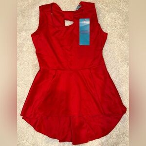 NWT Red Peplum Top